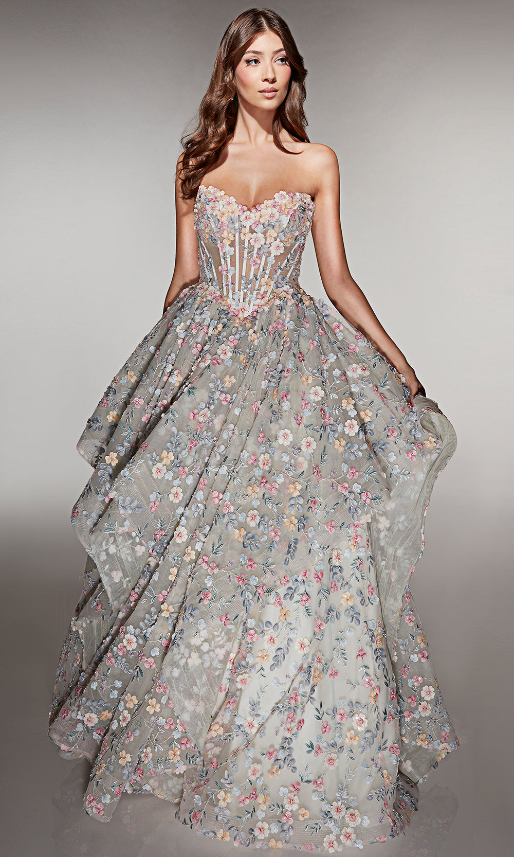 Alyce Paris 62048 - Layered Applique Formal Dress Prom Dresses