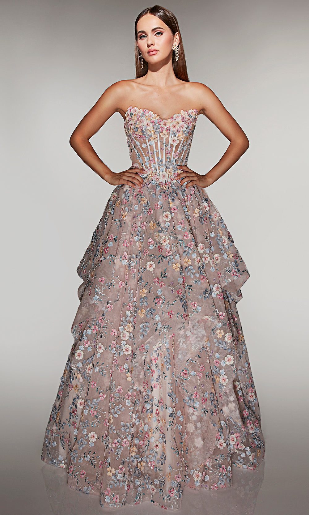 Alyce Paris 62048 - Layered Applique Formal Dress Prom Dresses