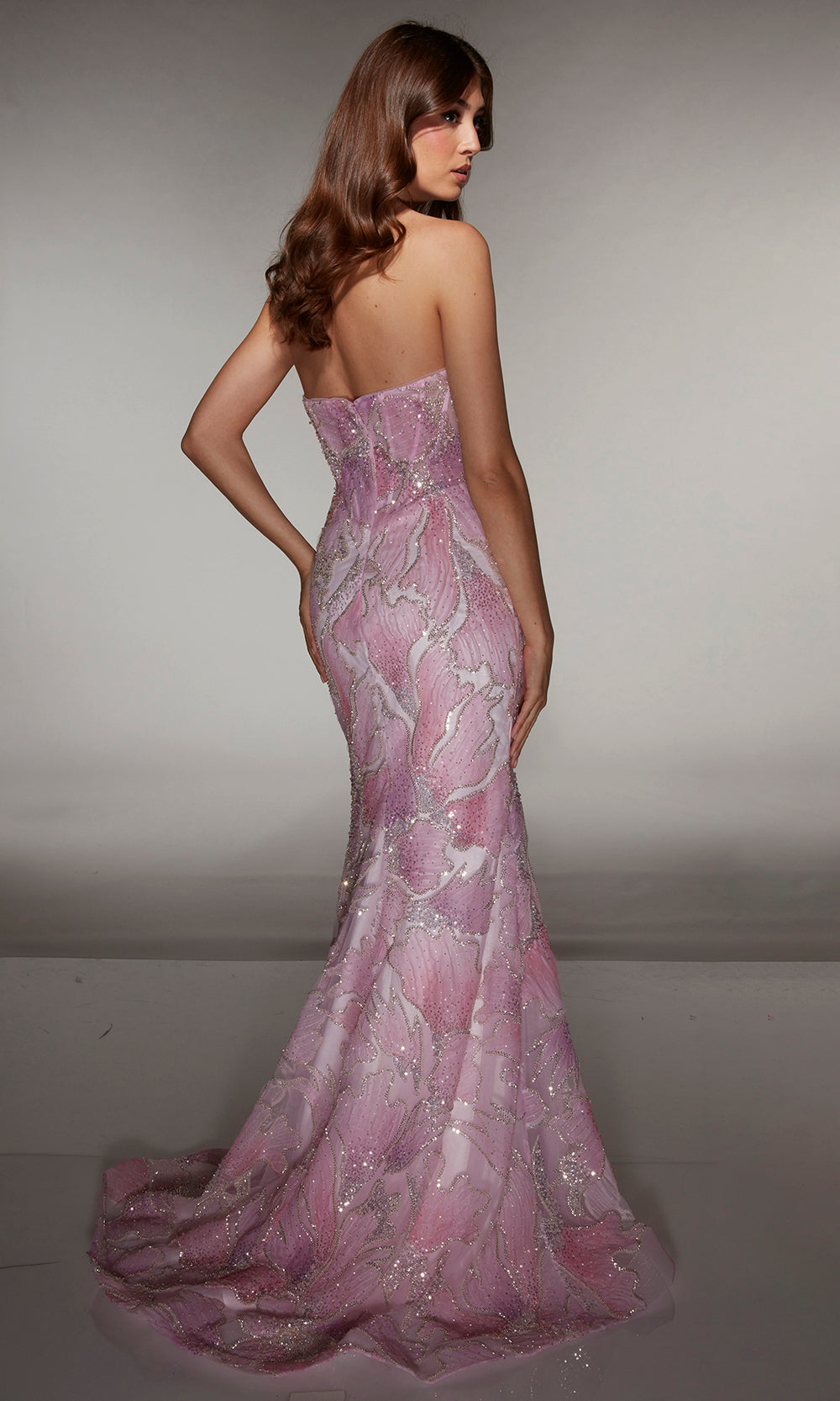 Alyce Paris 62049 - Fitted Floral Embellished Dress Prom Dresses