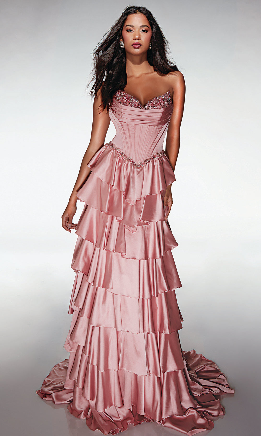 Alyce Paris 62050 - Sweetheart Embellished Ruffle Dress Prom Dresses