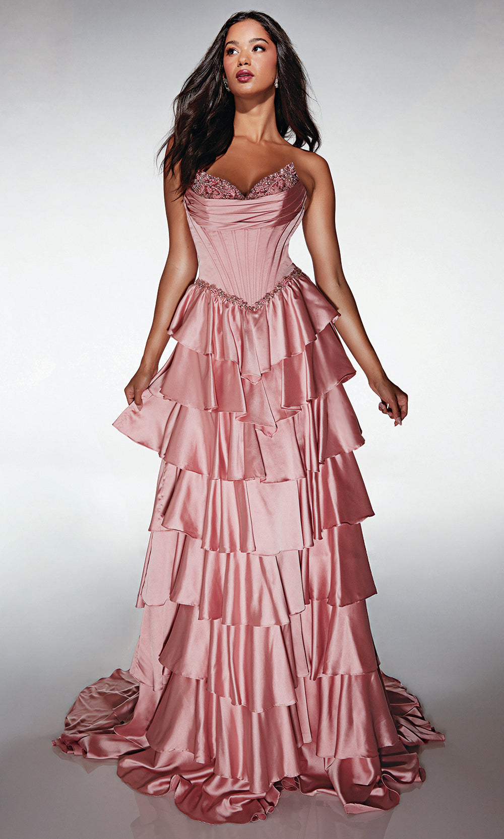 Alyce Paris 62050 - Sweetheart Embellished Ruffle Dress Prom Dresses
