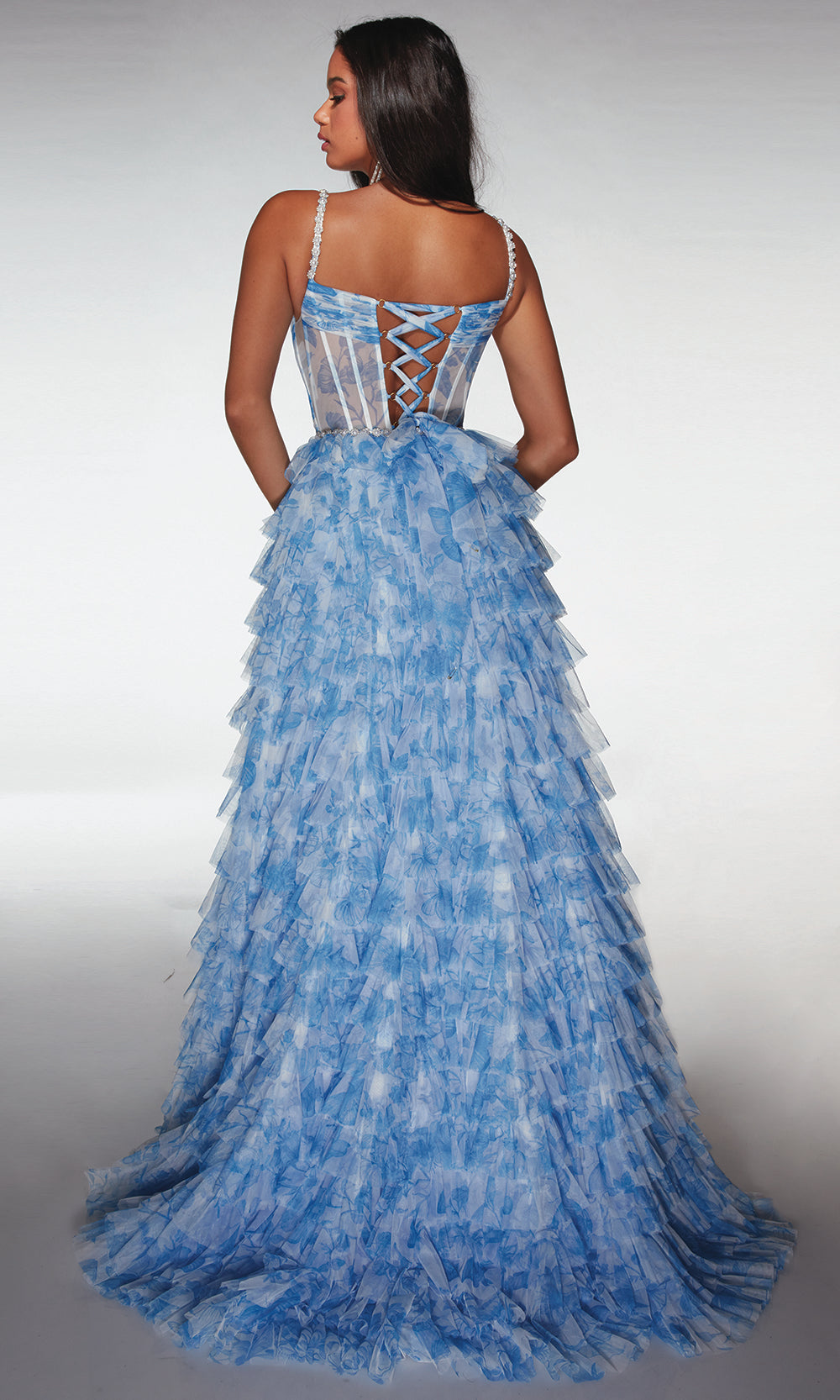 Alyce Paris 62052 - Floral Textured Ballgown with Slit Prom Dresses