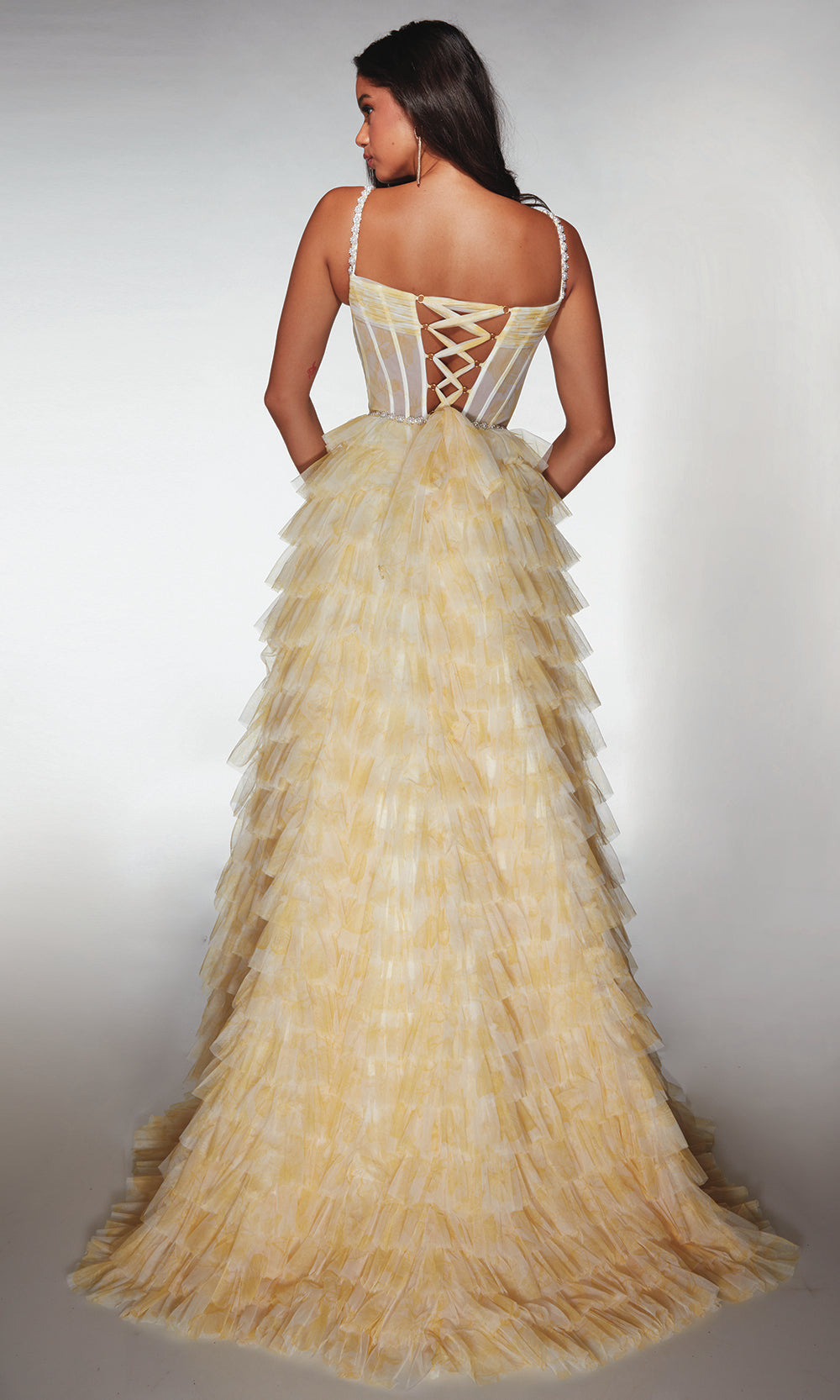 Alyce Paris 62052 - Floral Textured Ballgown with Slit Prom Dresses