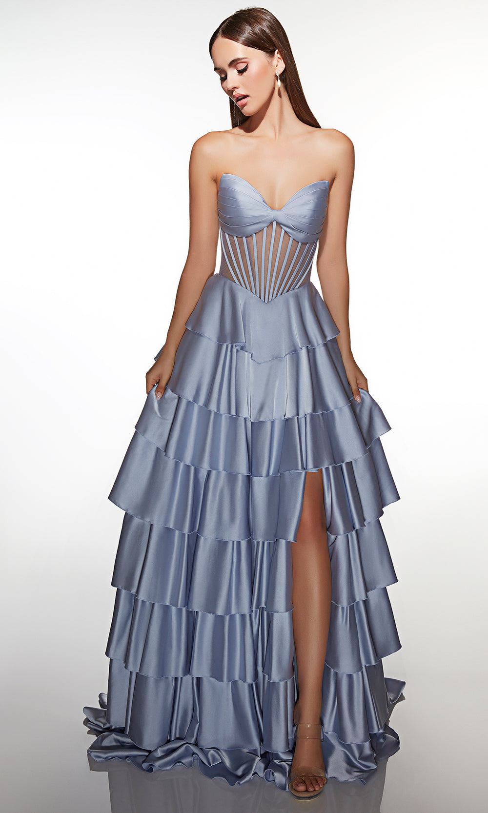 Alyce Paris 62056 - Strapless Sweetheart Dress with High Slit Prom Dresses