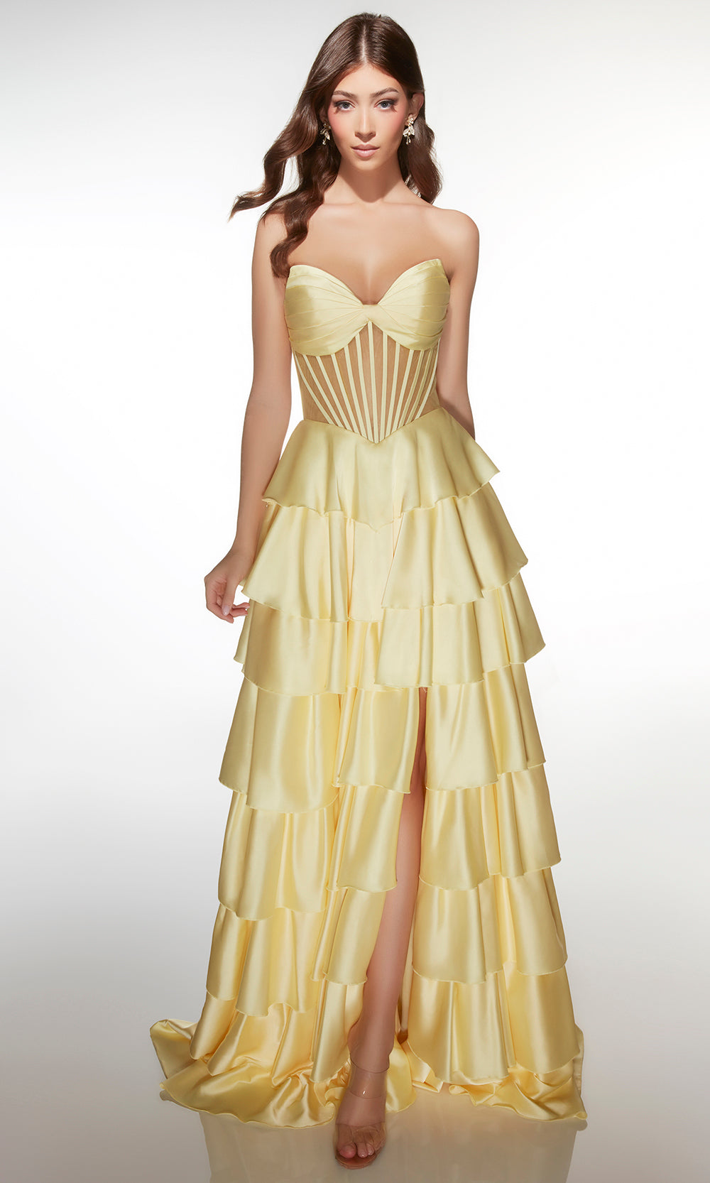 Alyce Paris 62056 - Strapless Sweetheart Dress with High Slit Prom Dresses