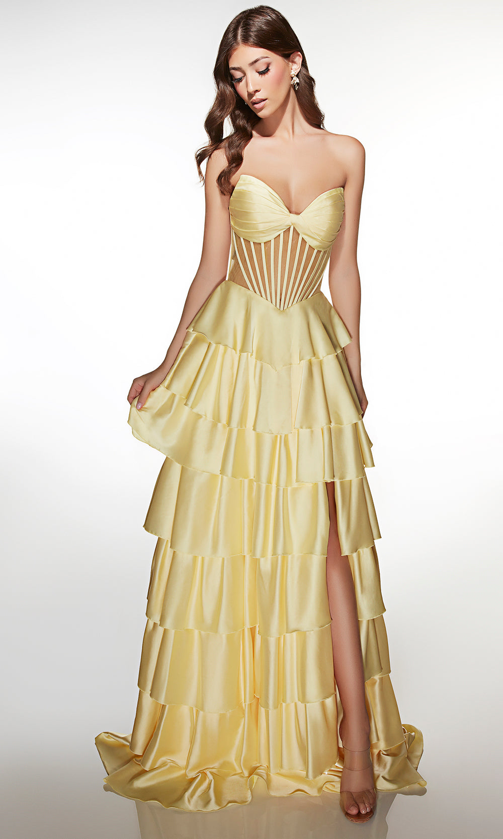 Alyce Paris 62056 - Strapless Sweetheart Dress with High Slit Prom Dresses