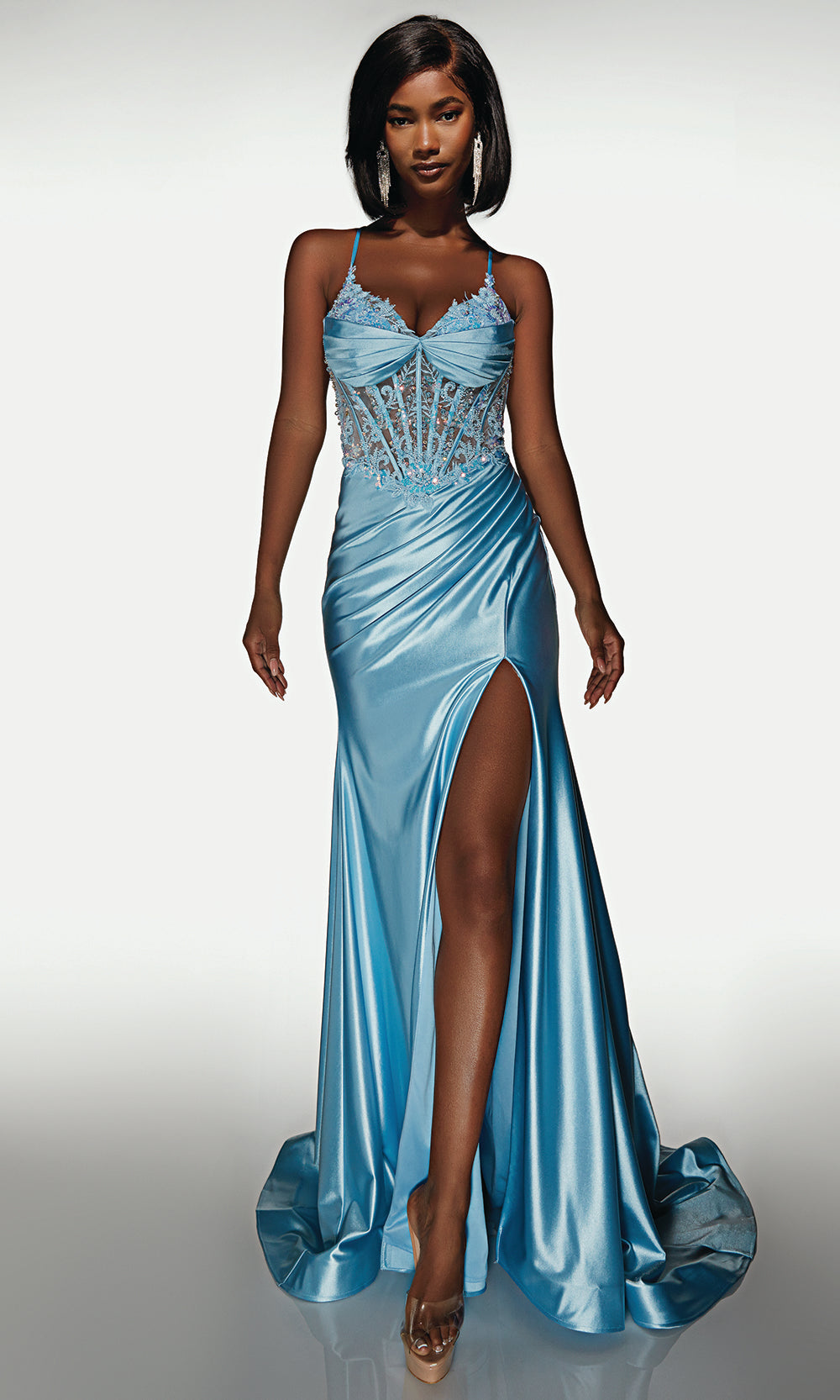 Alyce Paris 62059 - Fitted Lace Up Formal Dress Prom Dresses