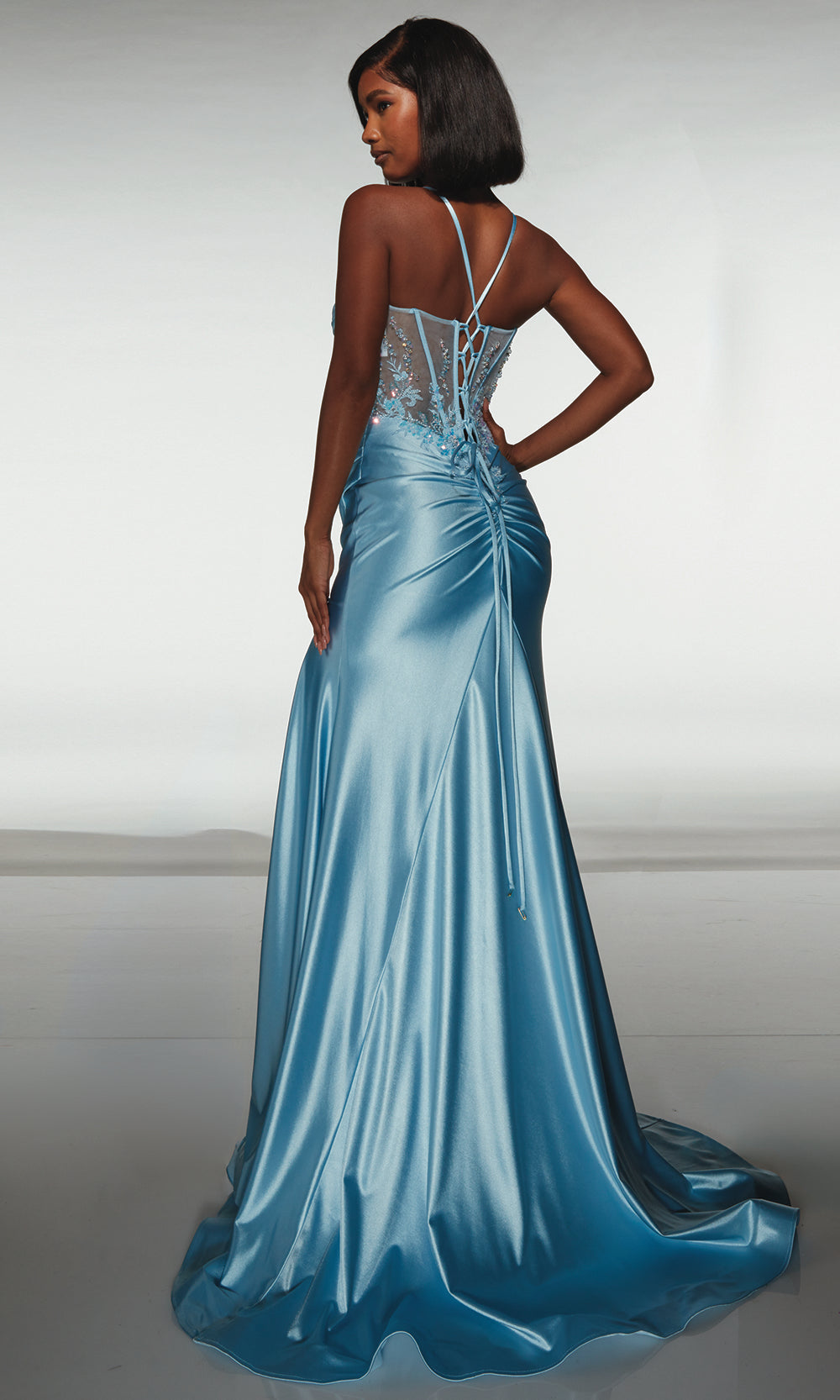 Alyce Paris 62059 - Fitted Lace Up Formal Dress Prom Dresses