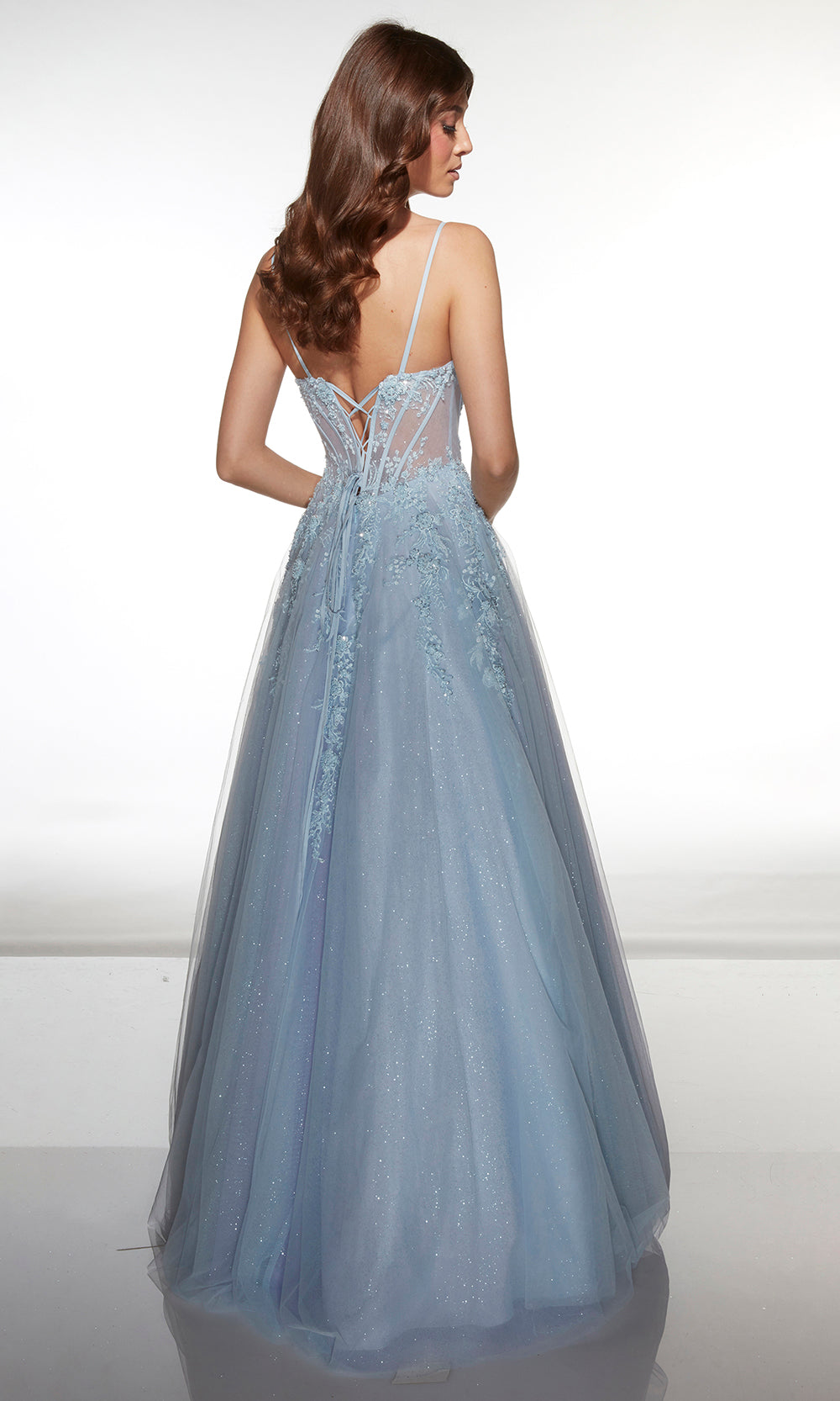 Alyce Paris 62061 - Lace Embellished Glitter Ball Gown Prom Dresses