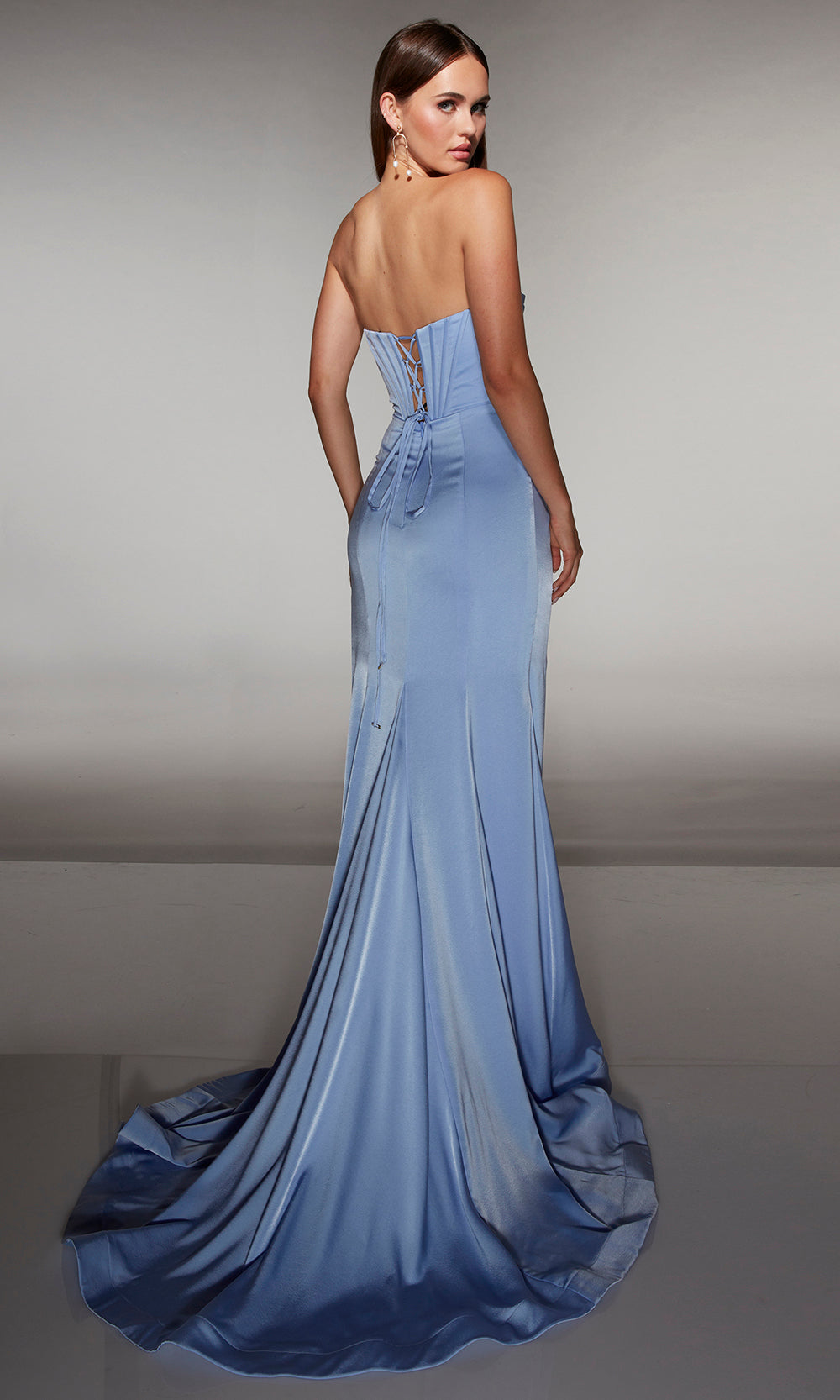 Alyce Paris 62062 - Pleated Sweetheart Gown with Lace Up Back Prom Dresses