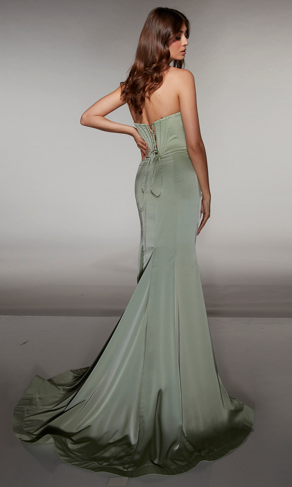 Alyce Paris 62062 - Pleated Sweetheart Gown with Lace Up Back Prom Dresses