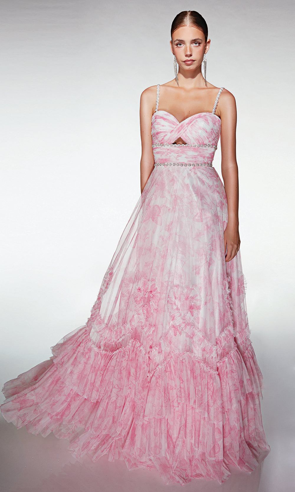 Alyce Paris 62063 - Embellished Strap Lace Up Gown Prom Dresses