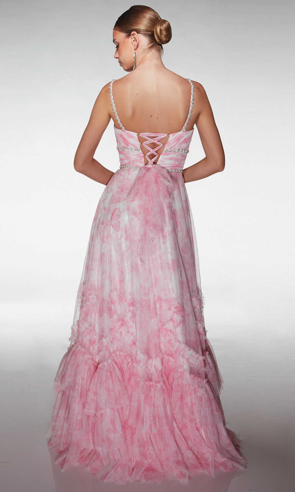 Alyce Paris 62063 - Embellished Strap Lace Up Gown Prom Dresses