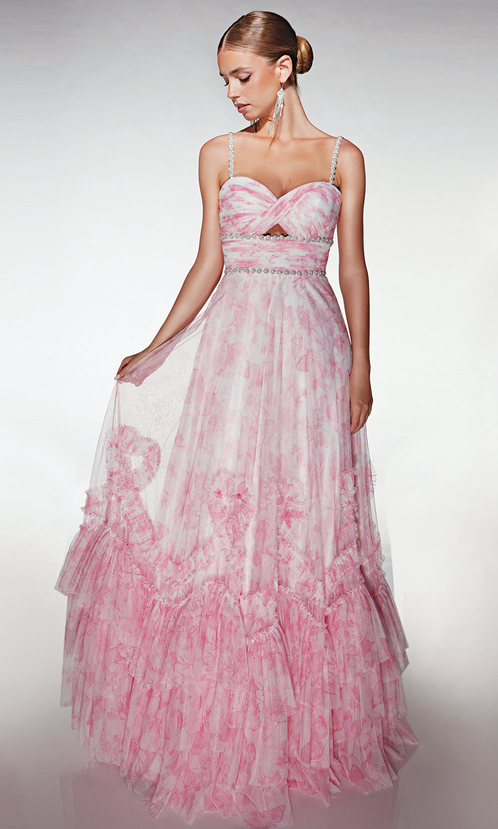 Alyce Paris 62063 - Embellished Strap Lace Up Gown Prom Dresses