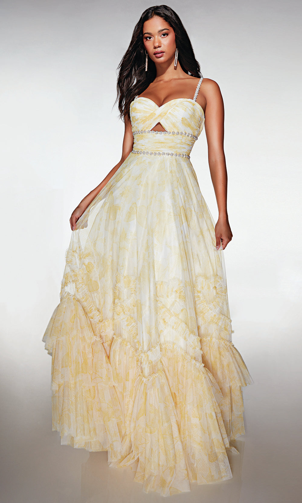 Alyce Paris 62063 - Embellished Strap Lace Up Gown Prom Dresses