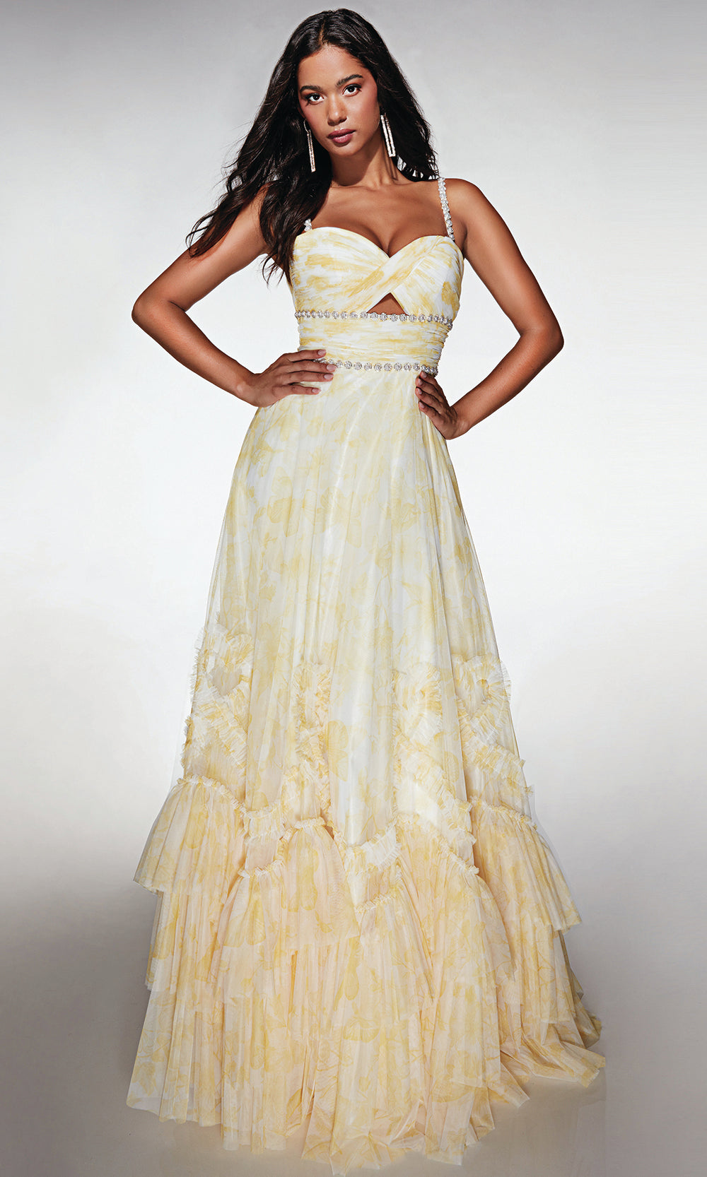 Alyce Paris 62063 - Embellished Strap Lace Up Gown Prom Dresses