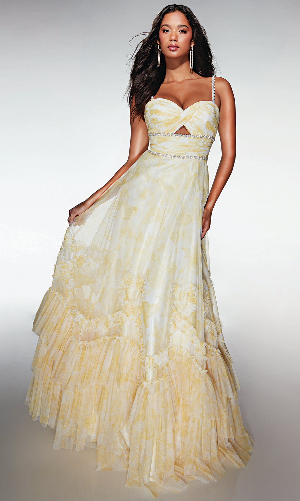 Alyce Paris 62063 - Embellished Strap Lace Up Gown Prom Dresses