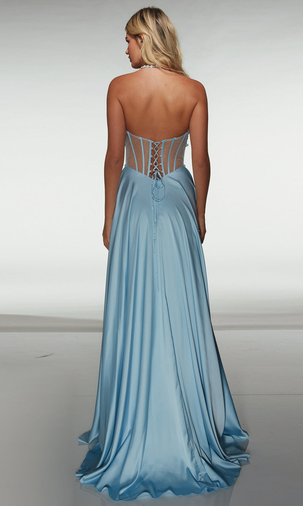 Alyce Paris 62064 - Ruched Bust Gown with High Slit Prom Dresses