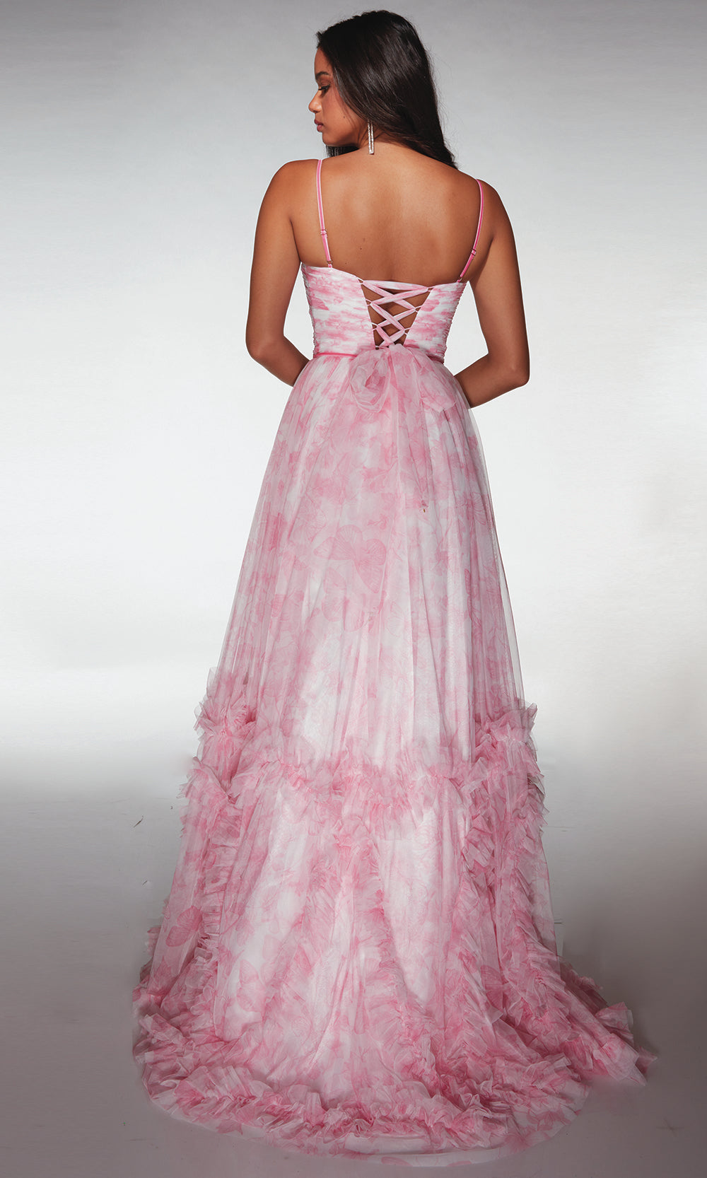Alyce Paris 62078 - Ruched Slit Ball Gown with Lace-Up Back Ball Gowns