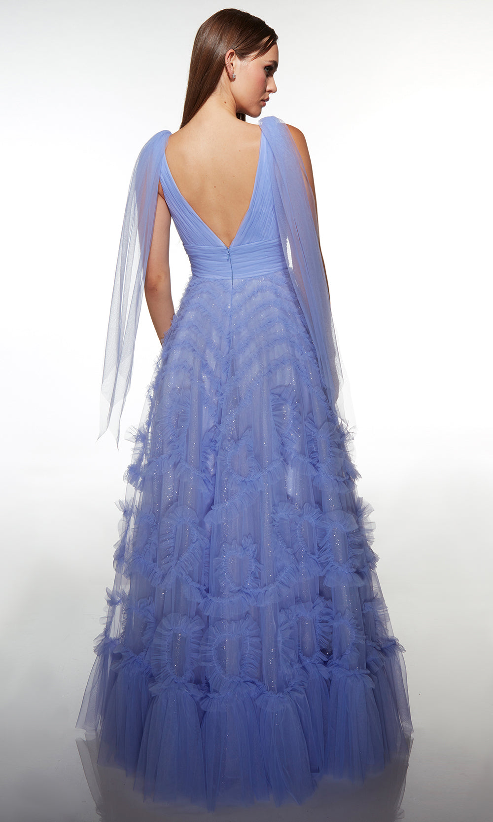 Alyce Paris 62079 - Ruched Bodice Tiered Tulle Dress Prom Dresses