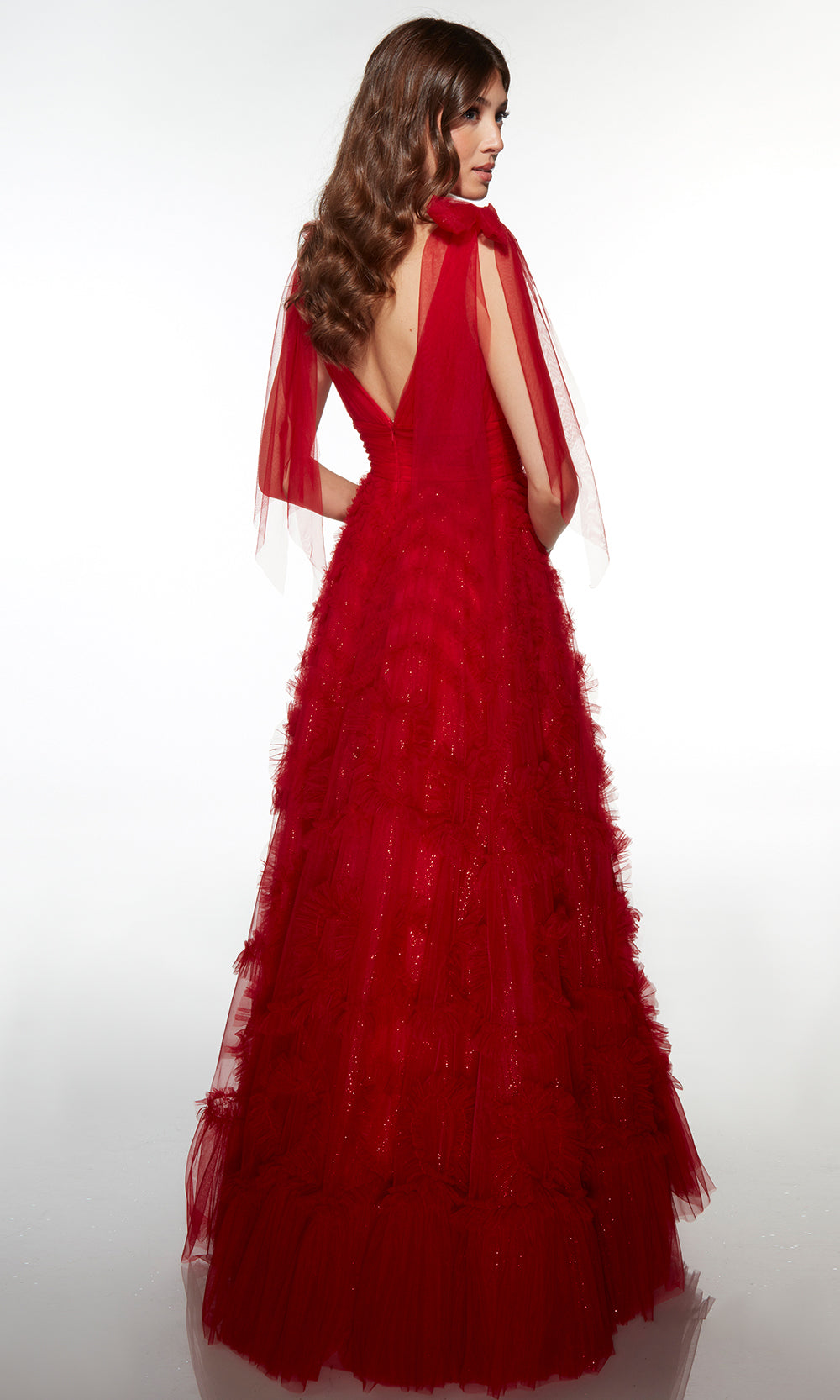 Alyce Paris 62079 - Ruched Bodice Tiered Tulle Dress Prom Dresses
