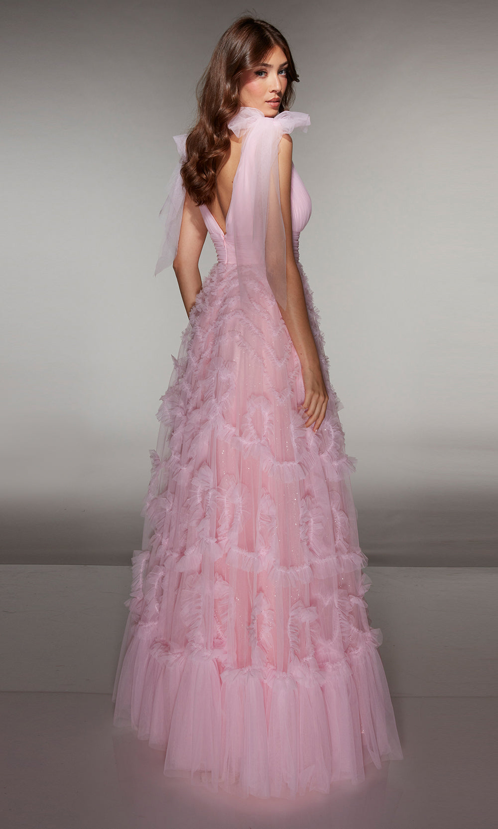 Alyce Paris 62079 - Ruched Bodice Tiered Tulle Dress Prom Dresses