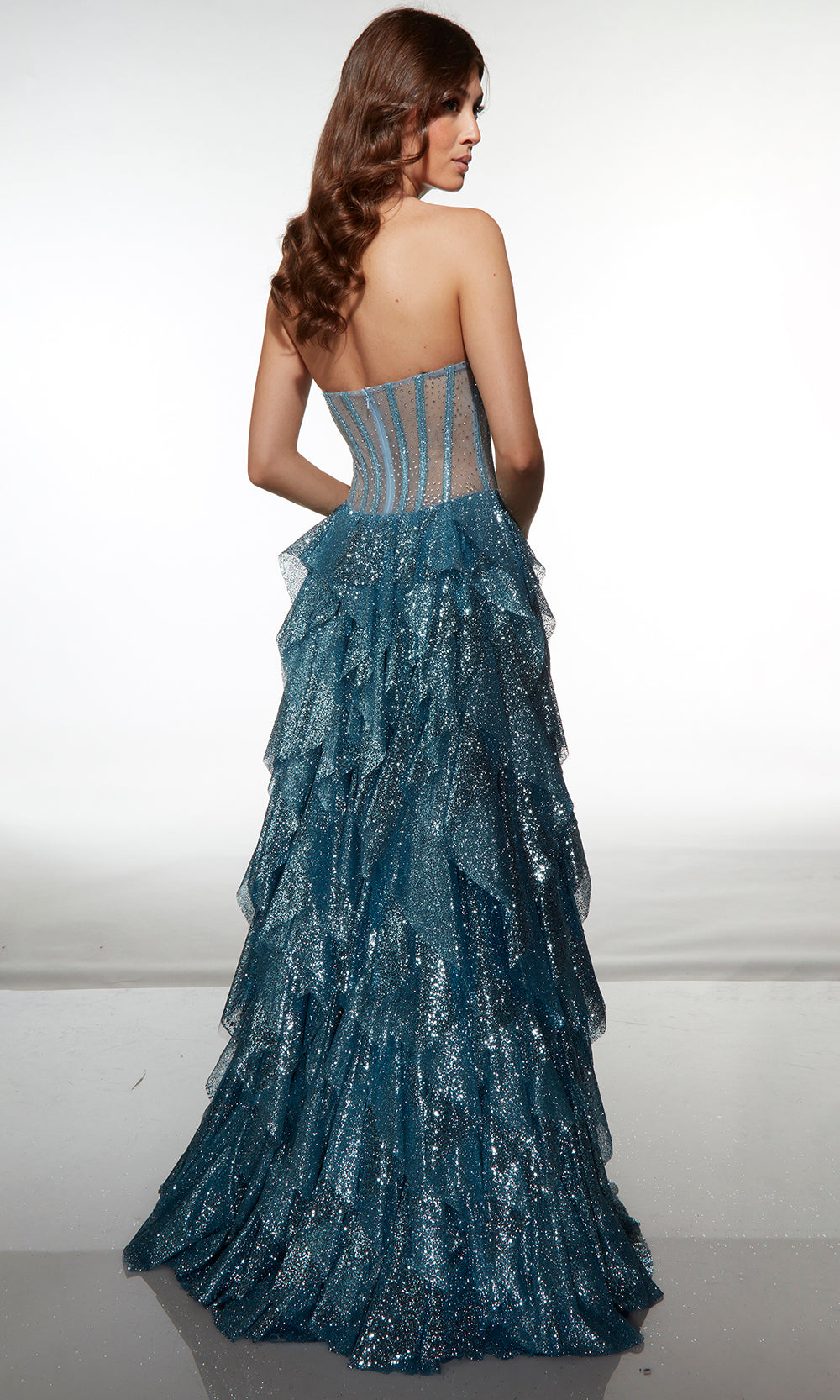 Alyce Paris 62081 - Sparkling Ruffle Corset Evening Dress Prom Dresses