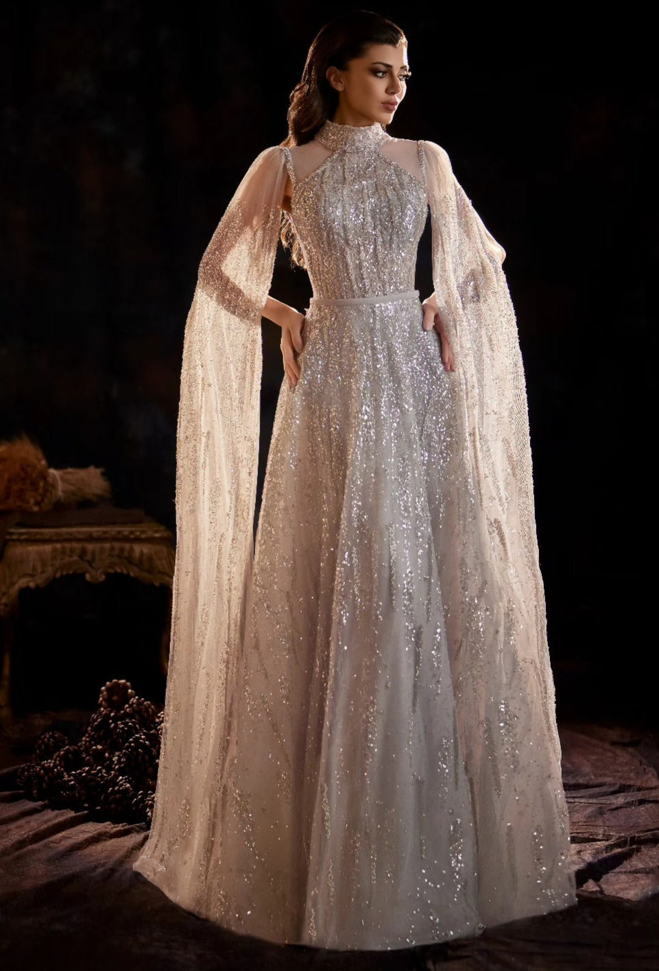 MNM Couture K3975 - Turtle Neck Gown