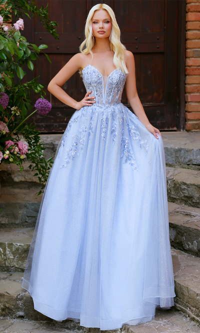 Clarisse 62102 - Strapless Embellished Gown with Corset Bodice Prom Dresses