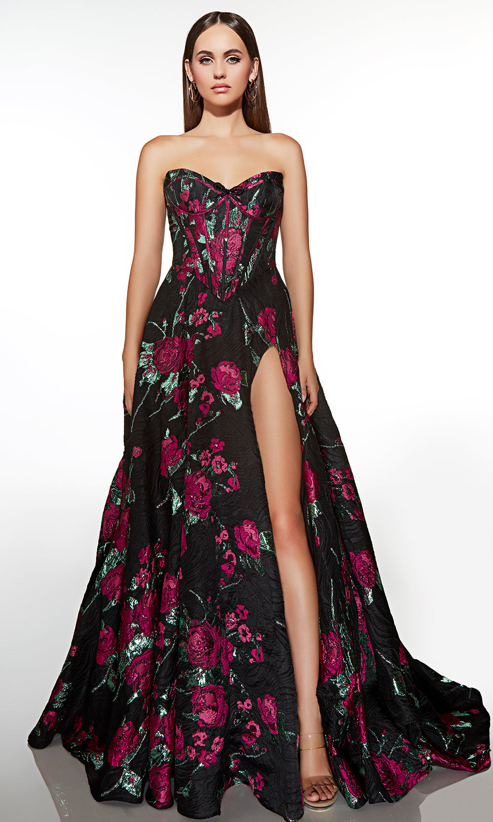 Alyce Paris 62109 - Corset Bodice Slit Formal Dress Prom Dresses
