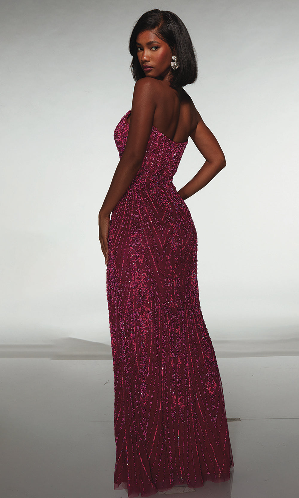 Alyce Paris 62114 - Strapless Beaded Dress with High Slit Prom Dresses