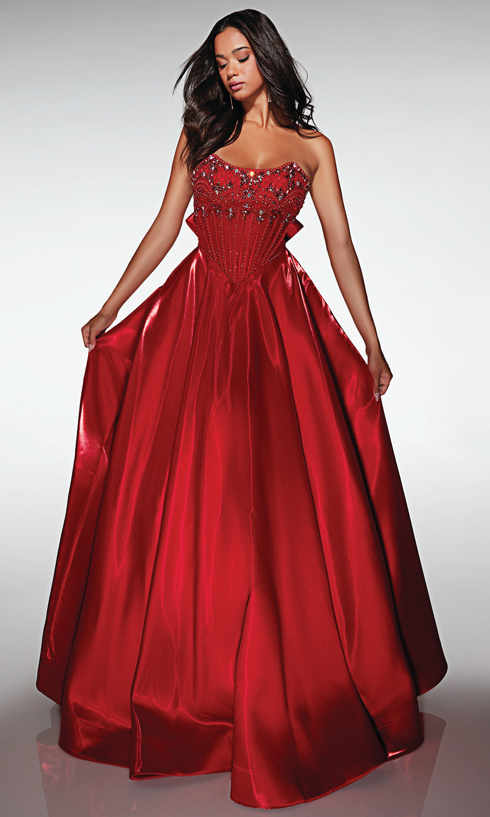 Alyce Paris 62134 - Bow Back Ball Gown with Structured Bodice Ball Gowns
