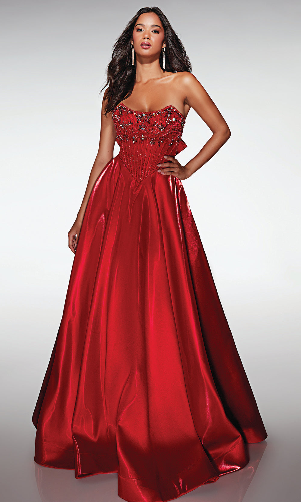 Alyce Paris 62134 - Bow Back Ball Gown with Structured Bodice Ball Gowns