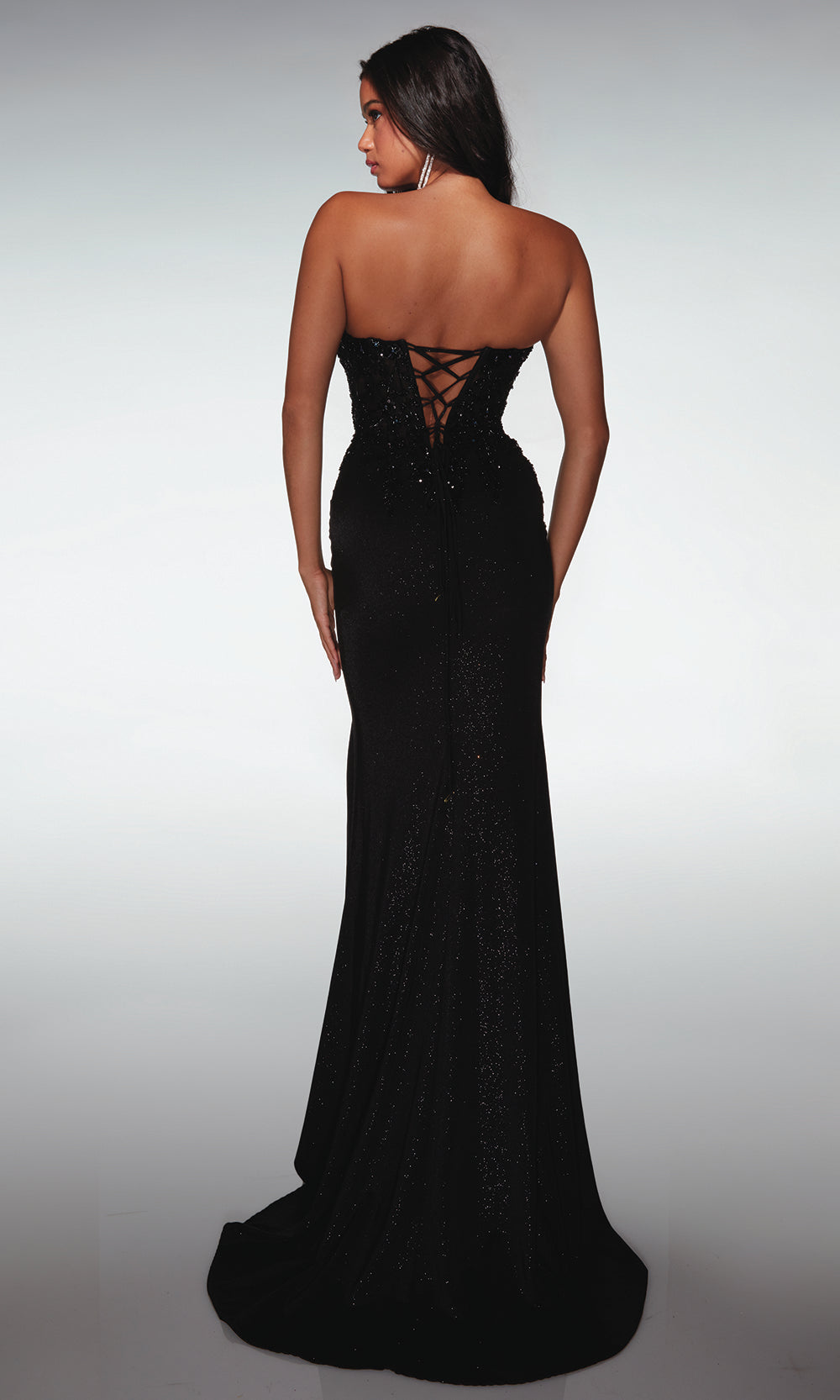 Alyce Paris 62135 - Sequined Corset Prom Dress with Slit Prom Dresses