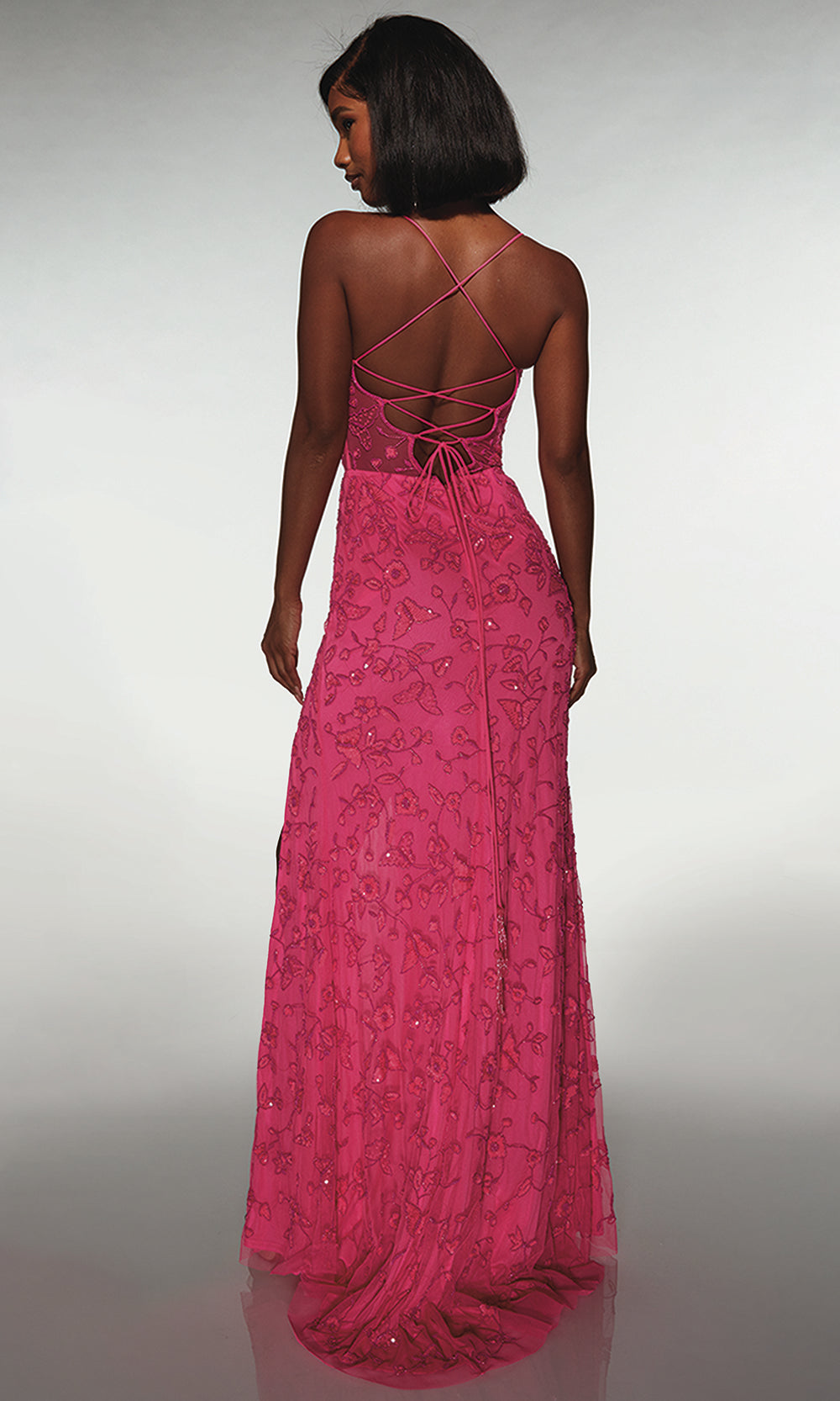 Alyce Paris 62139 - Illusion Bodice Gown with Slit Prom Dresses