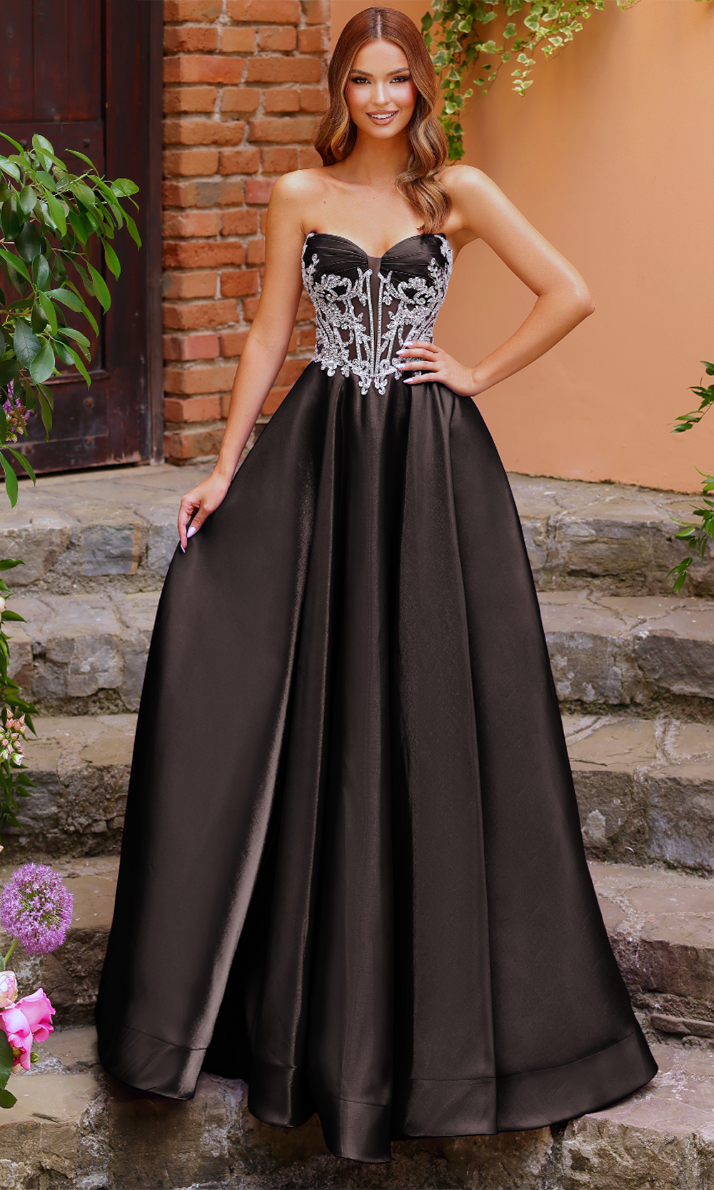 Clarisse 62140 - Embellished Sweetheart Sleek A-Line Gown Prom Dresses