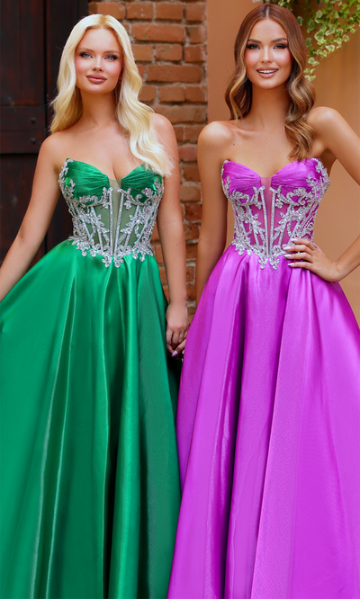 Clarisse 62140 - Embellished Sweetheart Sleek A-Line Gown Prom Dresses