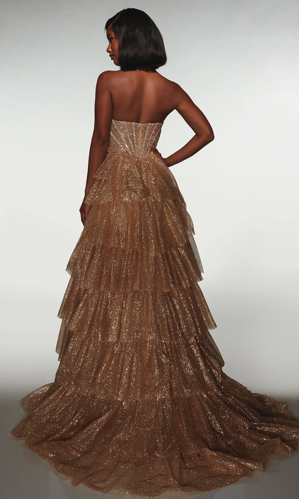 Alyce Paris 62144 - Ruffled Slit Formal Dress Prom Dresses
