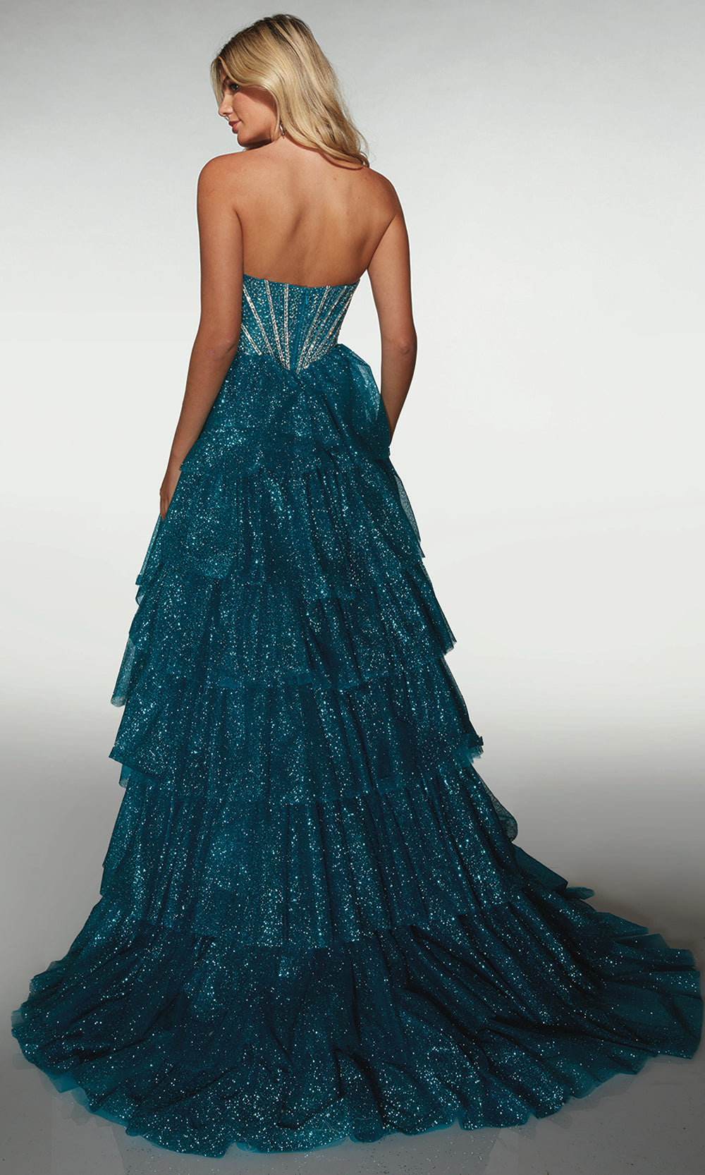 Alyce Paris 62144 - Ruffled Slit Formal Dress Prom Dresses