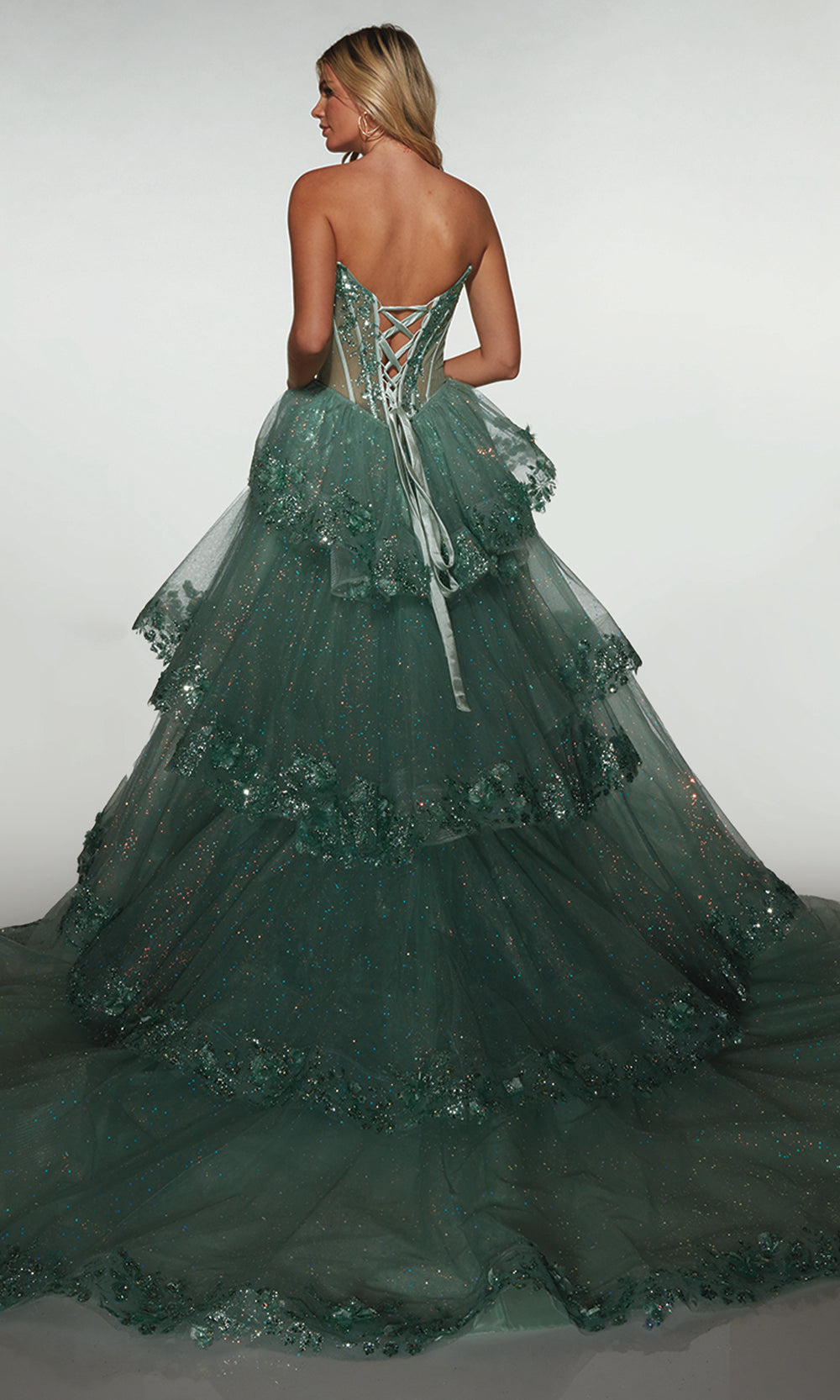 Alyce Paris 62158 - Sparkling Lace Up Formal Dress Prom Dresses