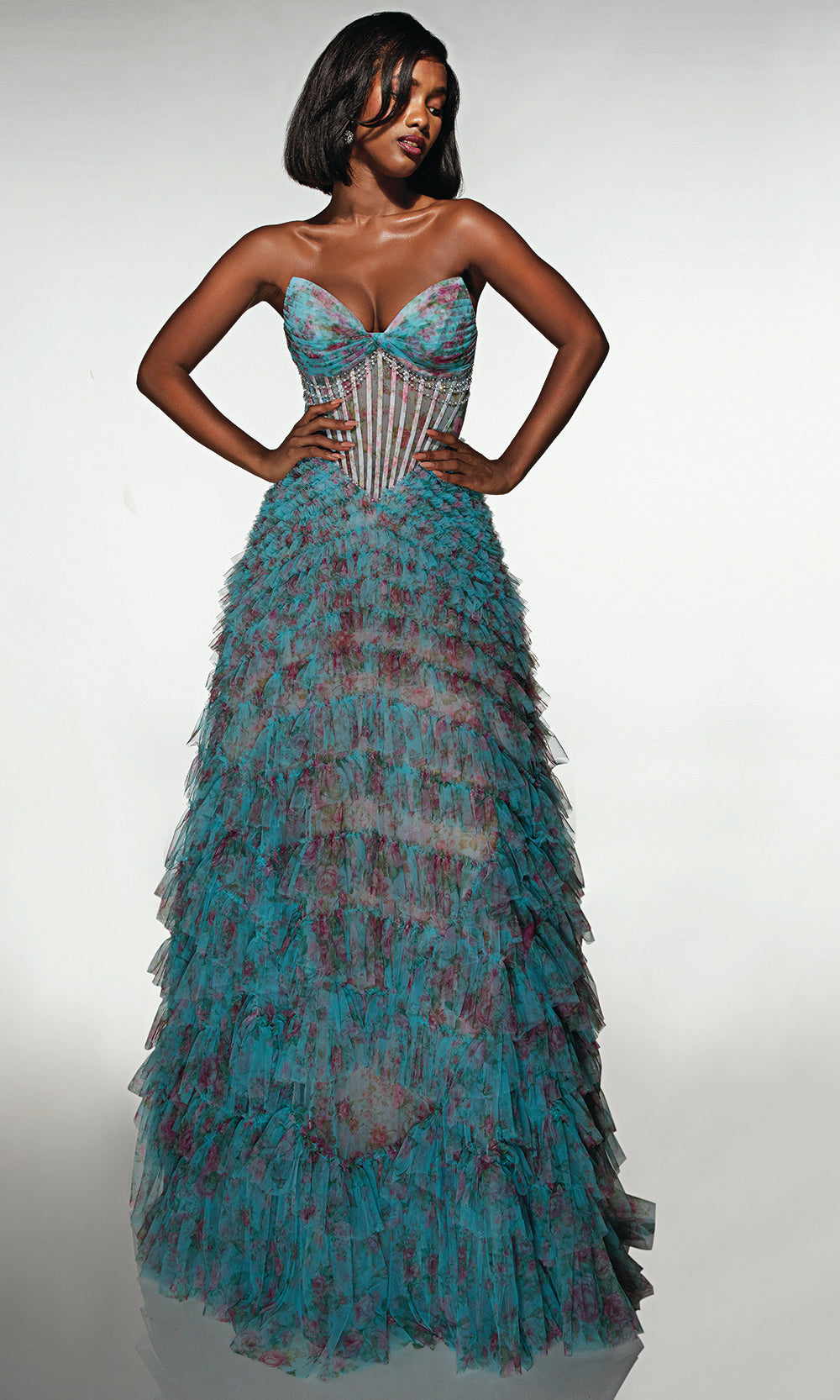 Alyce Paris 62169 - Corset Ruffle Skirt Formal Dress Prom Dresses