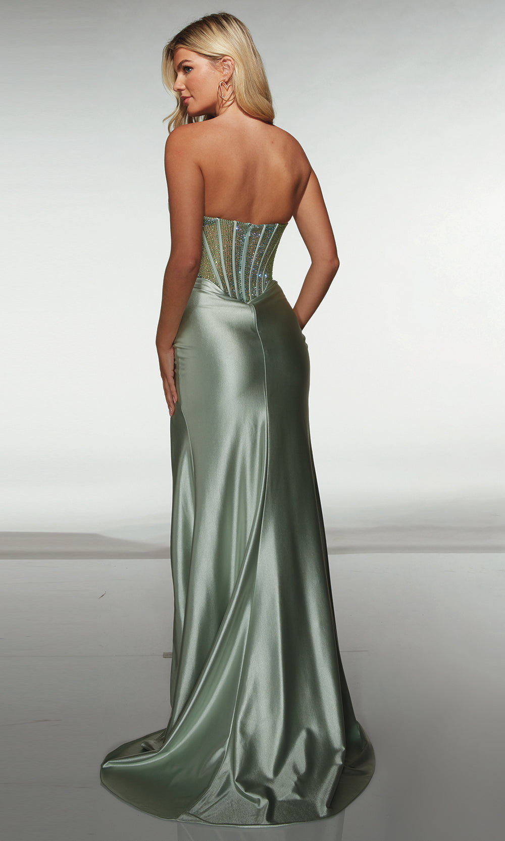 Alyce Paris 62177 - Elegant Fitted Gown with High Slit Prom Dresses