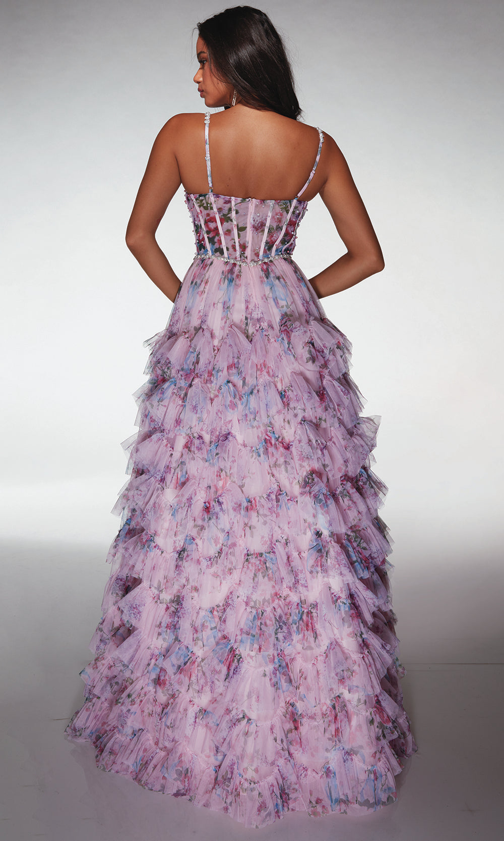 Alyce Paris 62182 - Corset Bodice Ruffle Skirt Evening Gown Prom Dresses