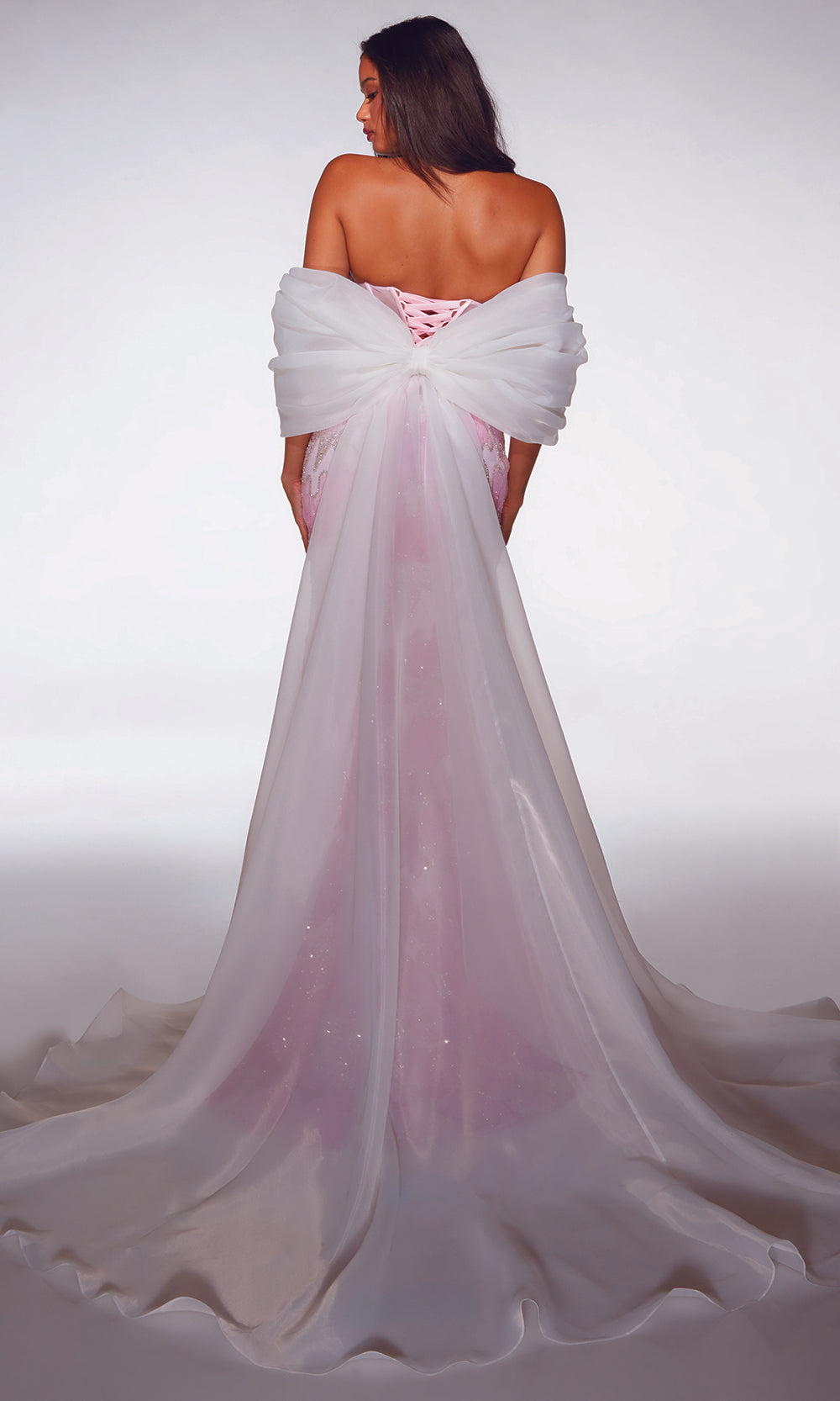 Alyce Paris 62187 - Lace-Up Evening Dress with Overskirt Prom Dresses