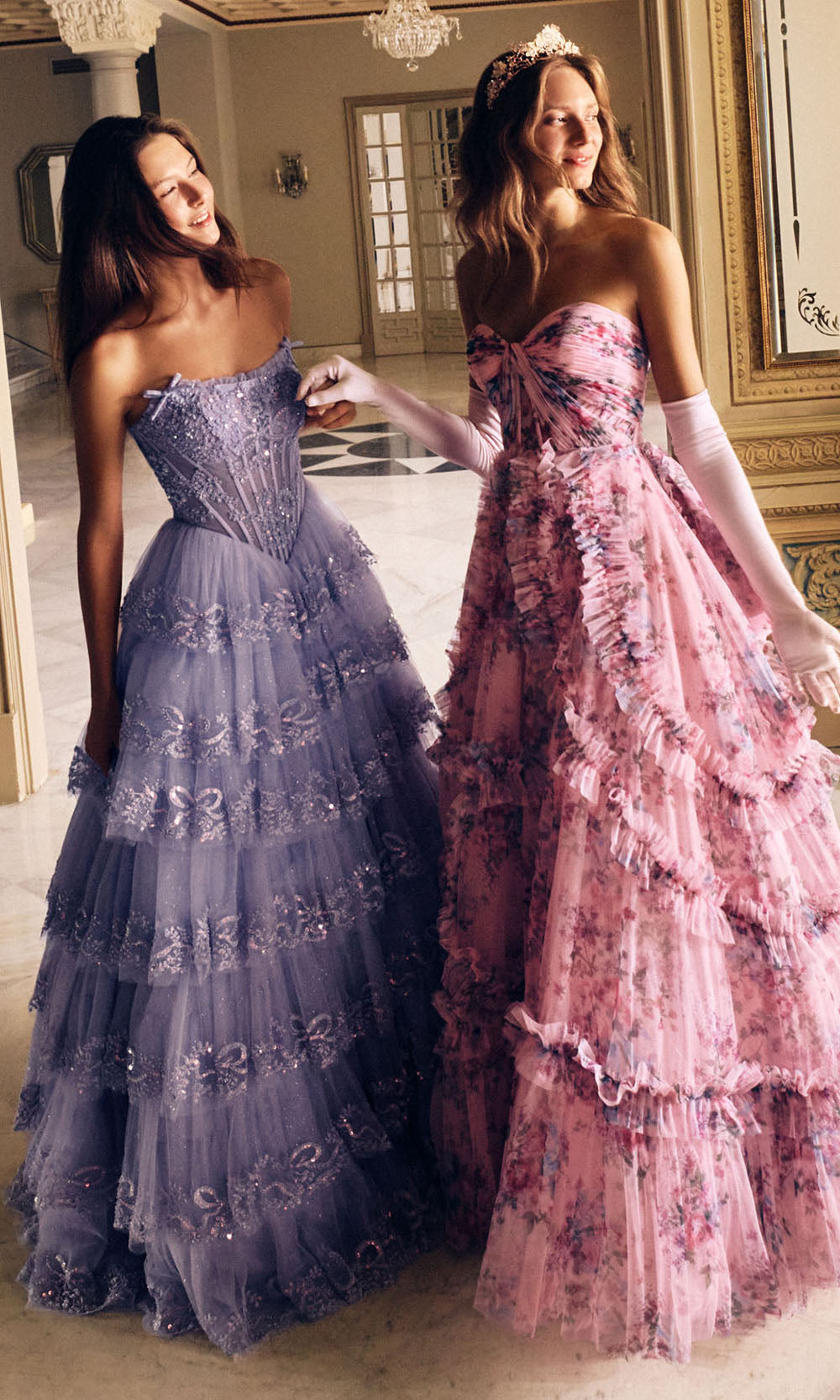Alyce Paris 62191 - Strapless Gown with Floral Beaded Details Prom Dresses