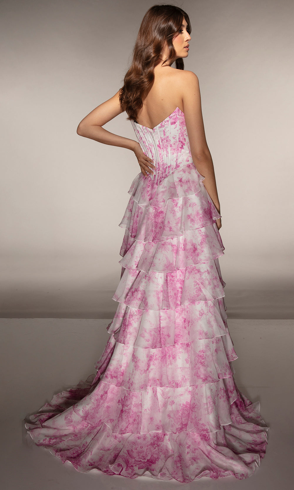 Alyce Paris 62192 - Printed Tiered Gown with Sweetheart Bodice Prom Dresses