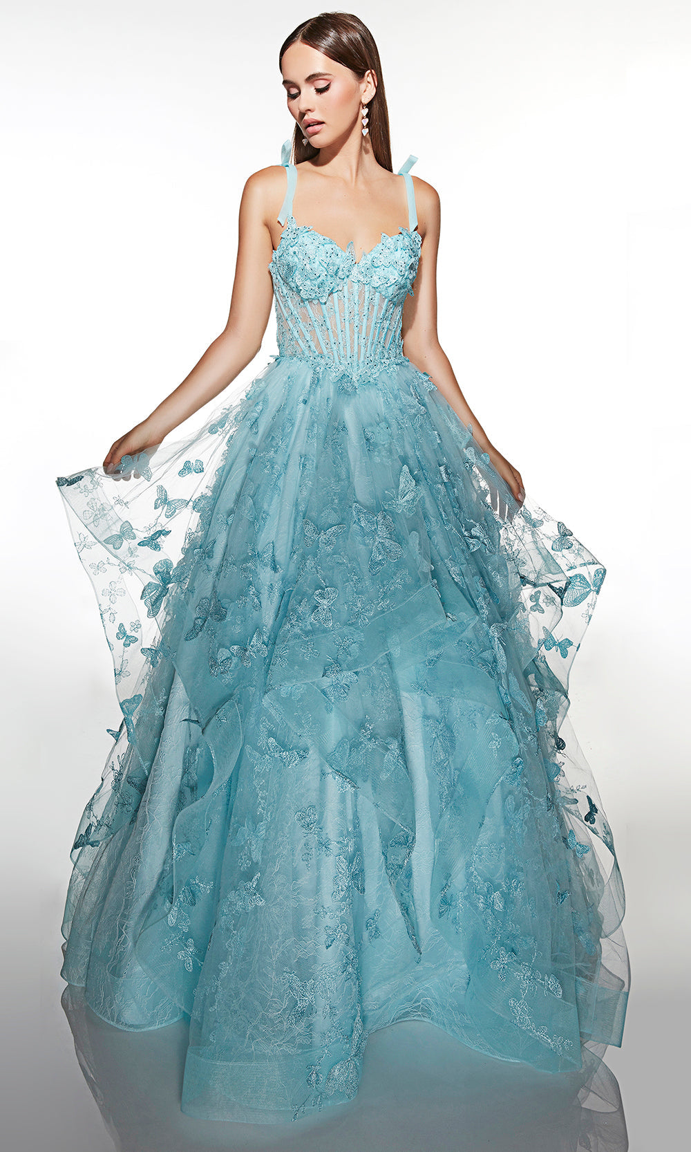 Alyce Paris 62199 - Romantic Ribbon Strap Applique Prom Dress Prom Dresses