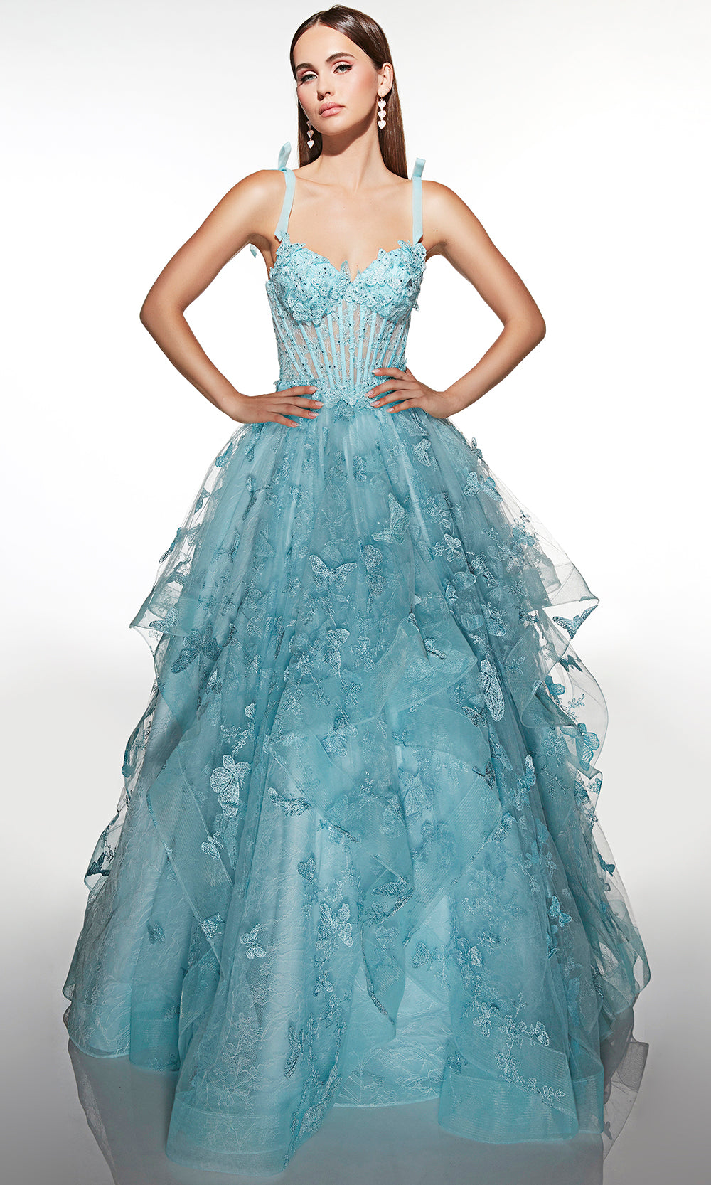 Alyce Paris 62199 - Romantic Ribbon Strap Applique Prom Dress Prom Dresses