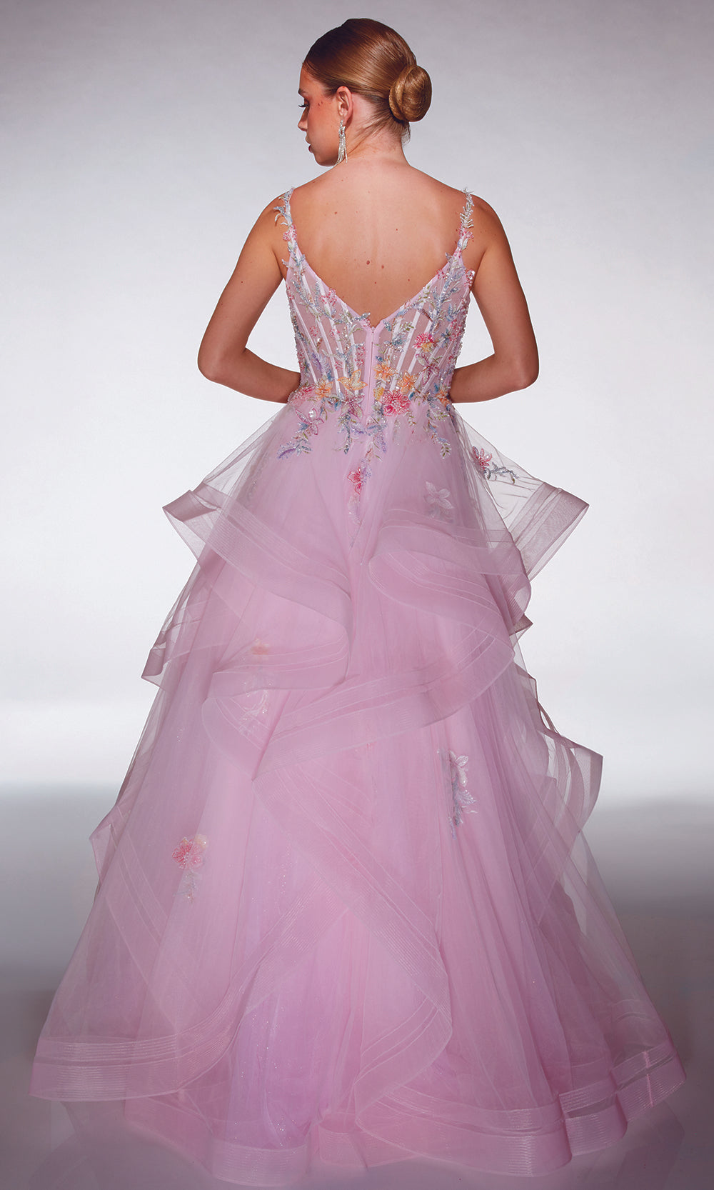 Alyce Paris 62201 - Tiered Tulle Corset Dress Prom Dresses