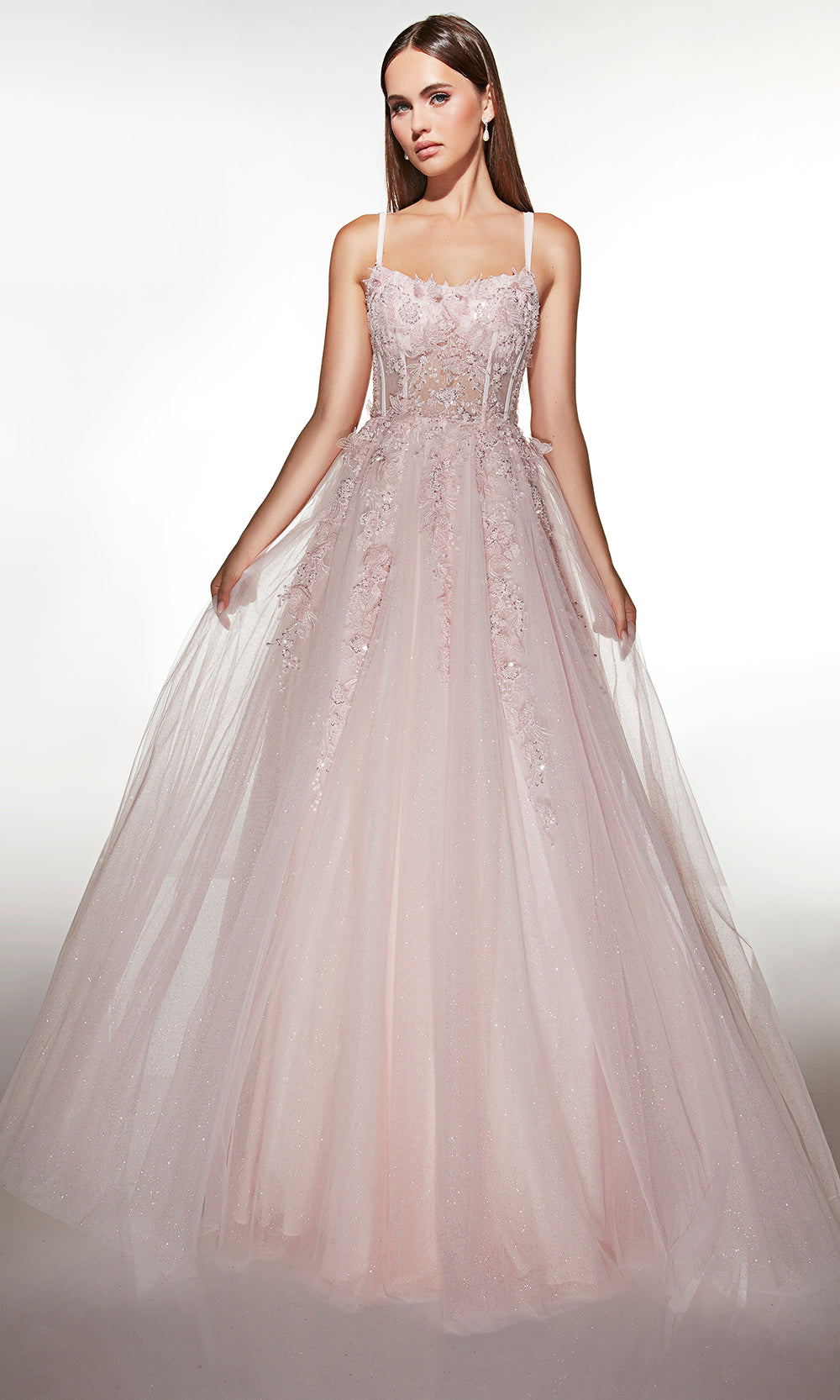 Alyce Paris 62203 - Applique Corset Sparkle Ball Gown Prom Dresses